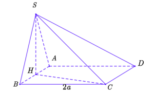 Cho hình chóp SABCD có đáy là hình vuông cạnh bên SA vuông góc với  đáy Biết SC  asqrt 7  và mặt phẳng left